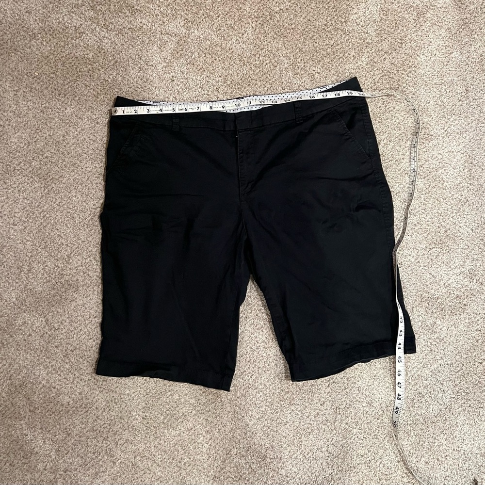 JCPenney Black Bermuda Shorts Athletic Casual Wear